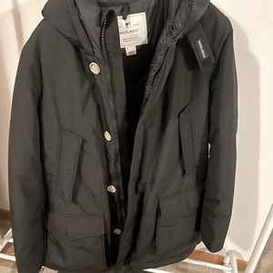 Mens Black Woolrich Arctic Parka, Size Large
